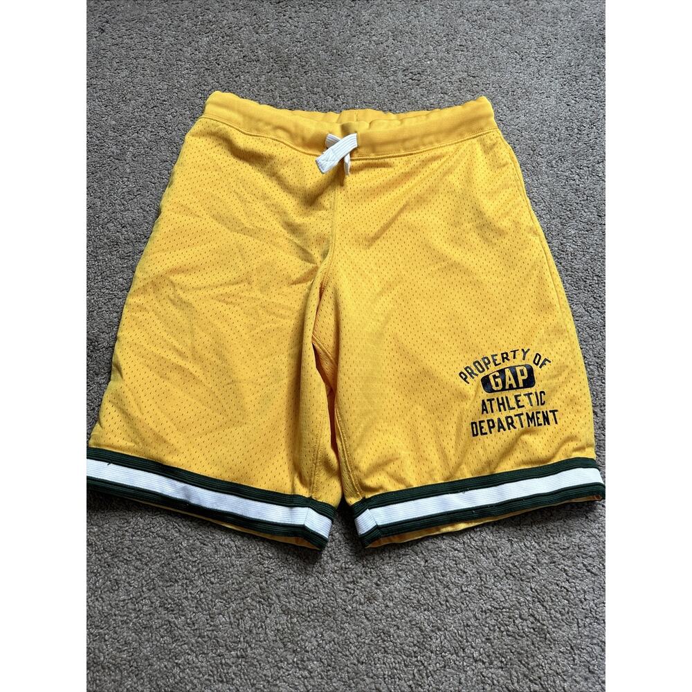 Boy’s Size XXL 14-16 Gap Kids Vintage Yellow & Green Athletic Shorts